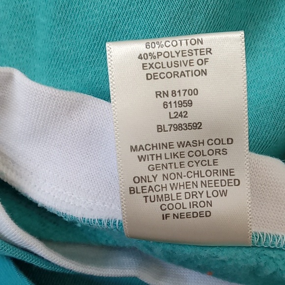 Blair Yoke Vintage Sweatshirt Size M Aqua Green / Blue - Picture 8 of 8